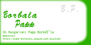 borbala papp business card